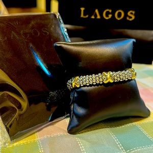Lagos Caviar Gold 3 Station Bracelet